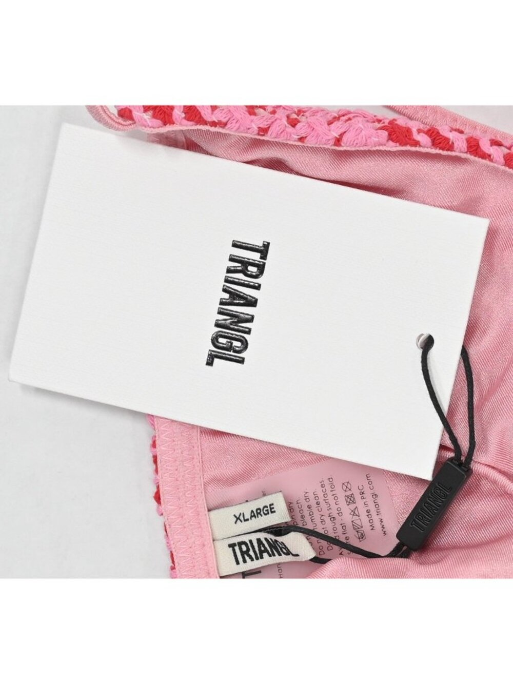 Triangl Swimwear Vinca Alina Crochet Triangle Bikini Top in Pink - Picture 3 of 3